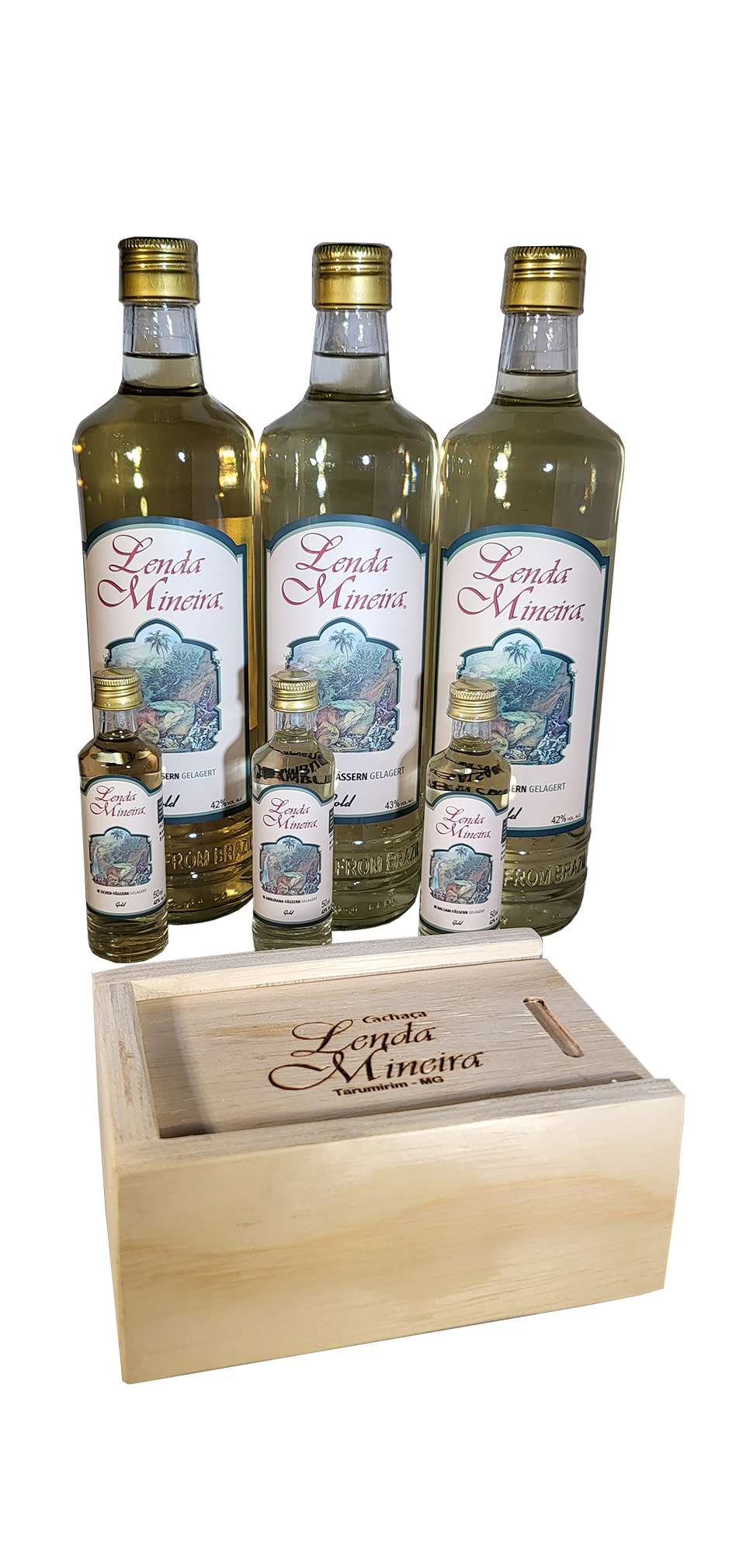 Cachaça - Lenda Mineira - 50ml 42% - Eiche - Gold